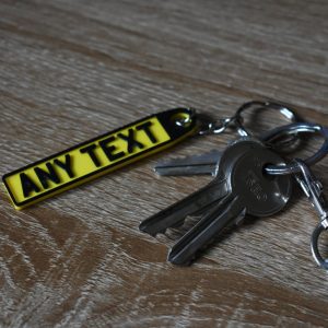 2 x Personalised Number Plate Custom Keyring Car Registration