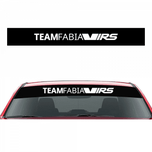 TeamFabiaVRS Windscreen Sun Strip Vinyl Sticker Transfer