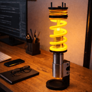 Coilover Style LED Desk Lamp, Automotive Suspension Light
