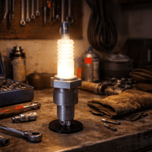 Spark Plug Style Desktop Automotive Lamp Perfect for Mechanics